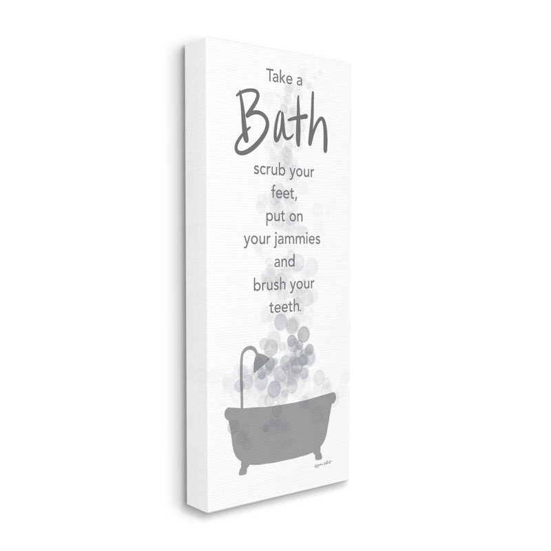 «Kids Bathroom Nighttime routine List» par Anna Lapoint - impression sur toile tendue, H 40 po x l 17 po x P 1,5 po