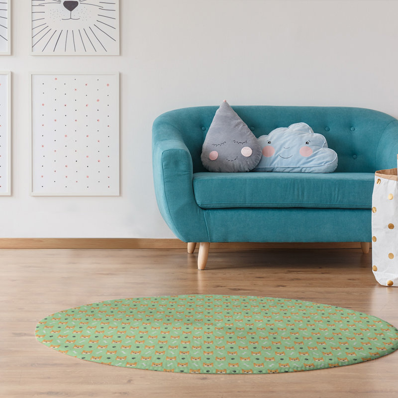 Tapis shiba shiba green area, Rond 5 pi