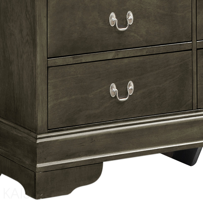 Commode, gris, Gris, H 33 po x l 18 po x P 60 po