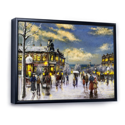Paris en hiver de Noël I - décoration murale traditionnelle sur toile