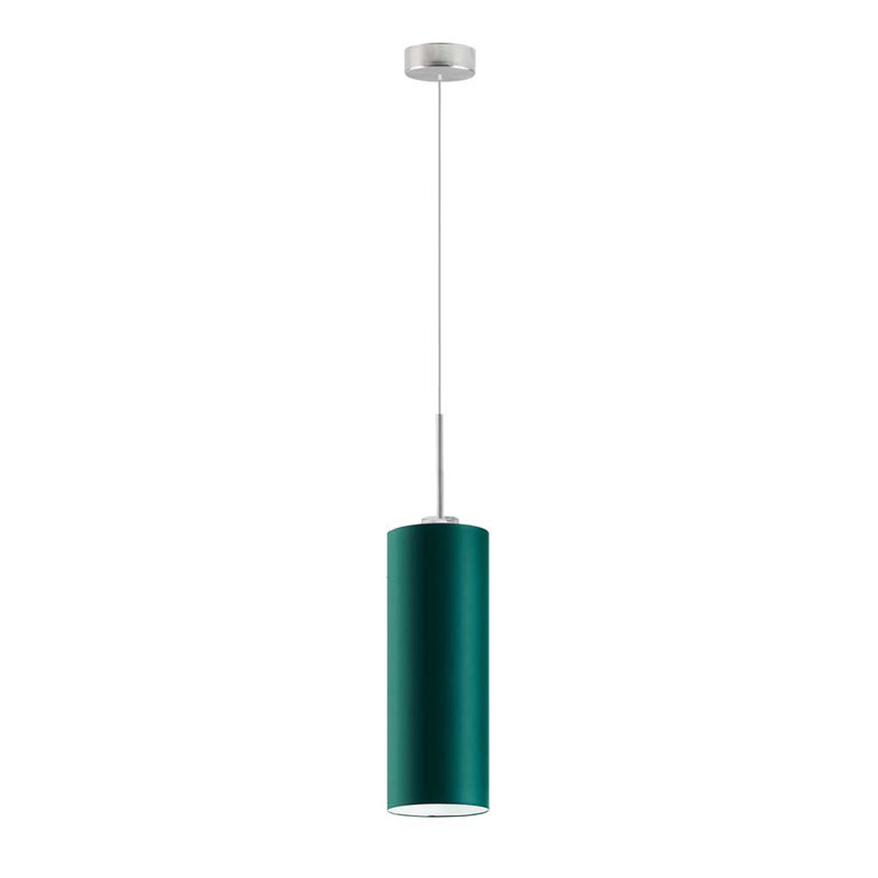 Avaia 1 - Light Single Pendant, Bottle Green, Brushed Steel