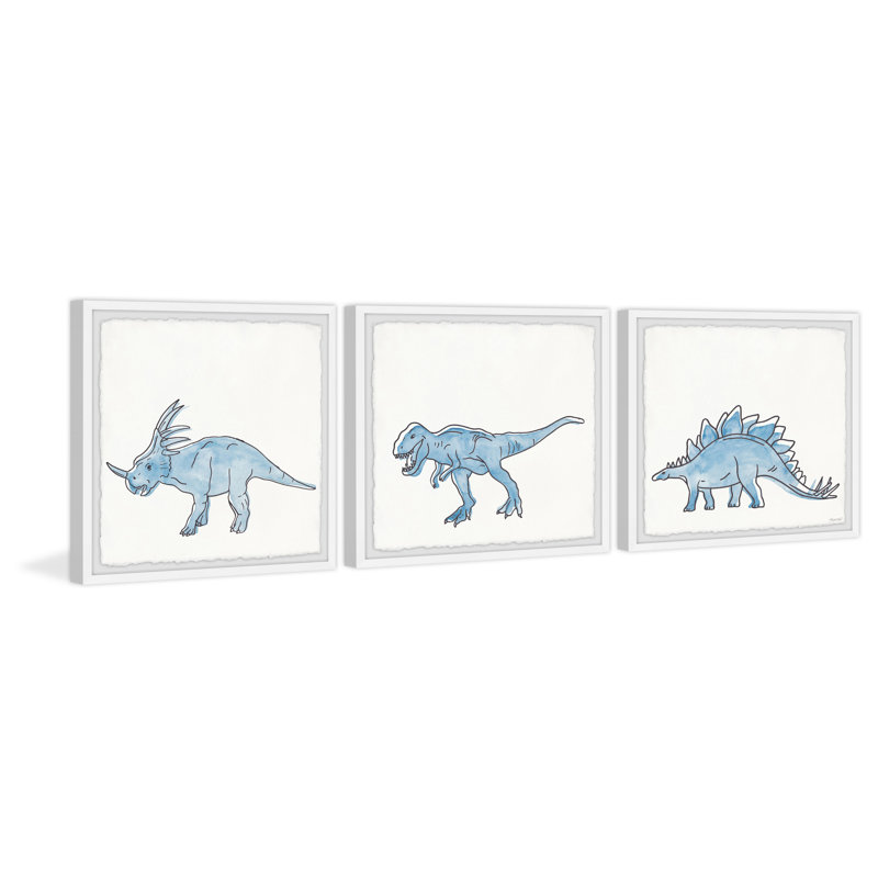 «Brian Follow the Trail», ensemble de 3 œuvres d'art encadrées, H 12 po x l 12 po x P 1,5 po