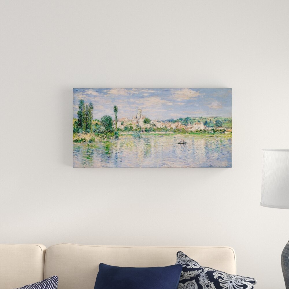 Charlton Home® Vetheuil In Summer On Canvas by Claude Monet Painting ...