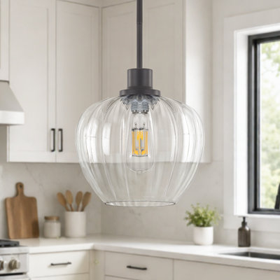 Luminaire suspendu en forme de pomme pour îlot de cuisine 1 lumière 9,05 po