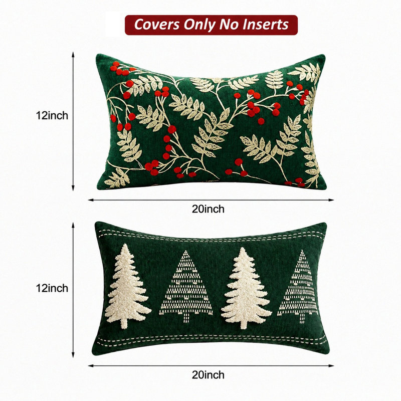 Housses de coussin de Noël 20 x 12 pouces