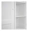 Lit escamotable double pleine grandeur avec tablettes et lumières DEL, blanc