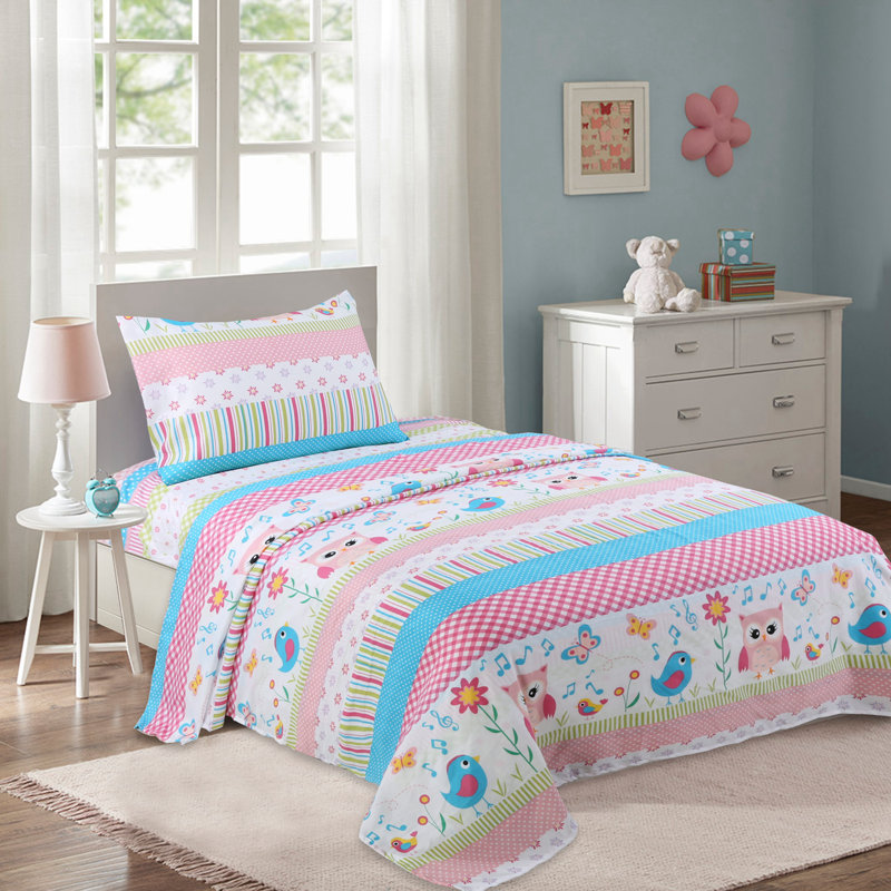 Ensemble de surfaces réversibles pour enfants Burgett, Courtepointe simple et 1 taie décorative