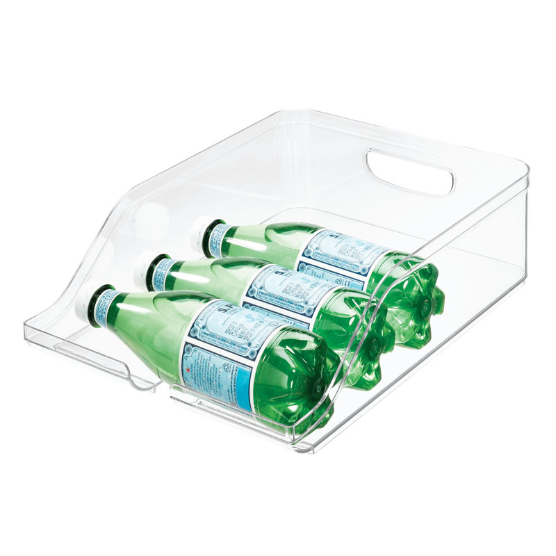 iDesign Crisp Plastic Refrigerator and Pantry Soda Bin, Clear