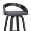 Tabouret de bar pivotant à hauteur de comptoir ou de bar avec dossier bas ouvert en similicuir et bois-44179697-62257035-80824322
