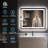 Akilan Frameless LED Vanity Mirror with Front-lit and Back-lit, Memory Function, 3 Color Temperatures & Dimmable Light, Anti-fog Tempered Glass ETL Mirror-1791807125