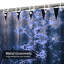 Rideau de douche bleu imperméable, rideaux de douche pour la salle de bain avec 12 crochets-129425305