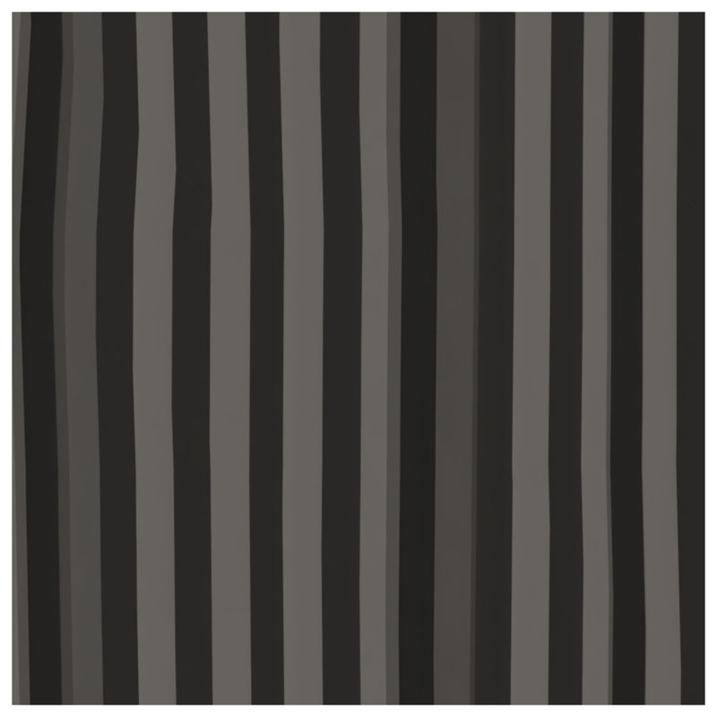 Tapis de bain noir à rayures noires, L 24 po x L 17 po