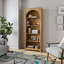 Eshman Engineered Wood Arched Bookcase with Storage for Home Living Room-1713090833-1725050890