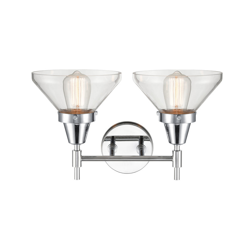 Amede 2 - Light Dimmable Vanity Light, Clear, Polished Chrome, No Bulb