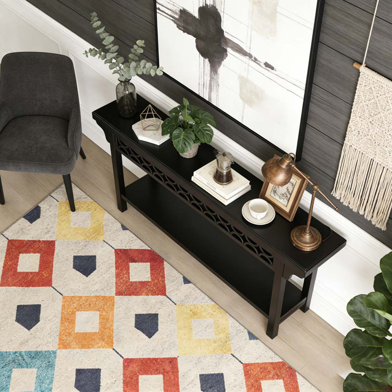 Table basse avec rangement Farmhouse, Noir