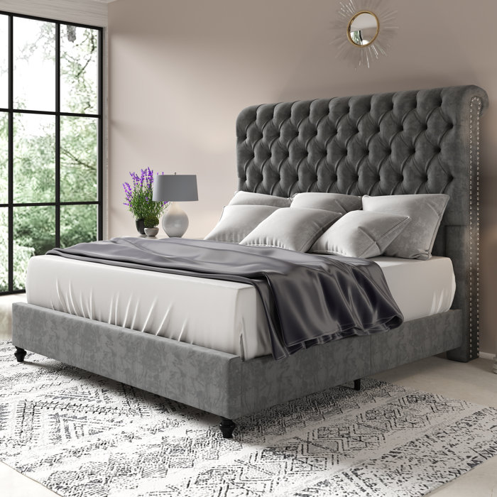 Willa Arlo Interiors Jampier Upholstered Sleigh Bed & Reviews | Wayfair