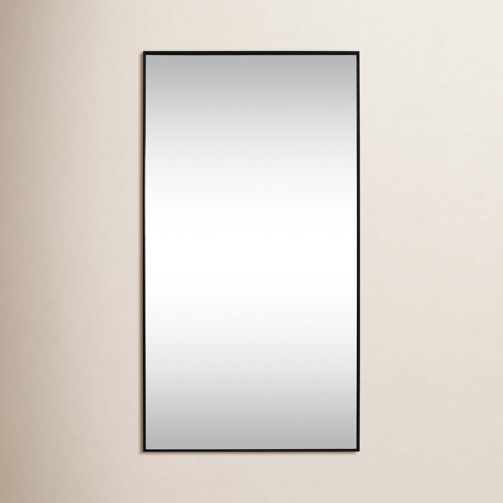 Sabine Metal Rectangle Floor Mirror, 72" x 36", Black