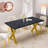 Javier Square Dining Table with Printed Marble Table Top,Kitchen Table,Dining room table-1139999996-1139999993