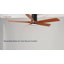 Ventilateur de plafond encastré de 60 pouces avec lumière, pales en bois massif, moteur CC réversible silencieux, télécommande et contrôle de l'application-350544532