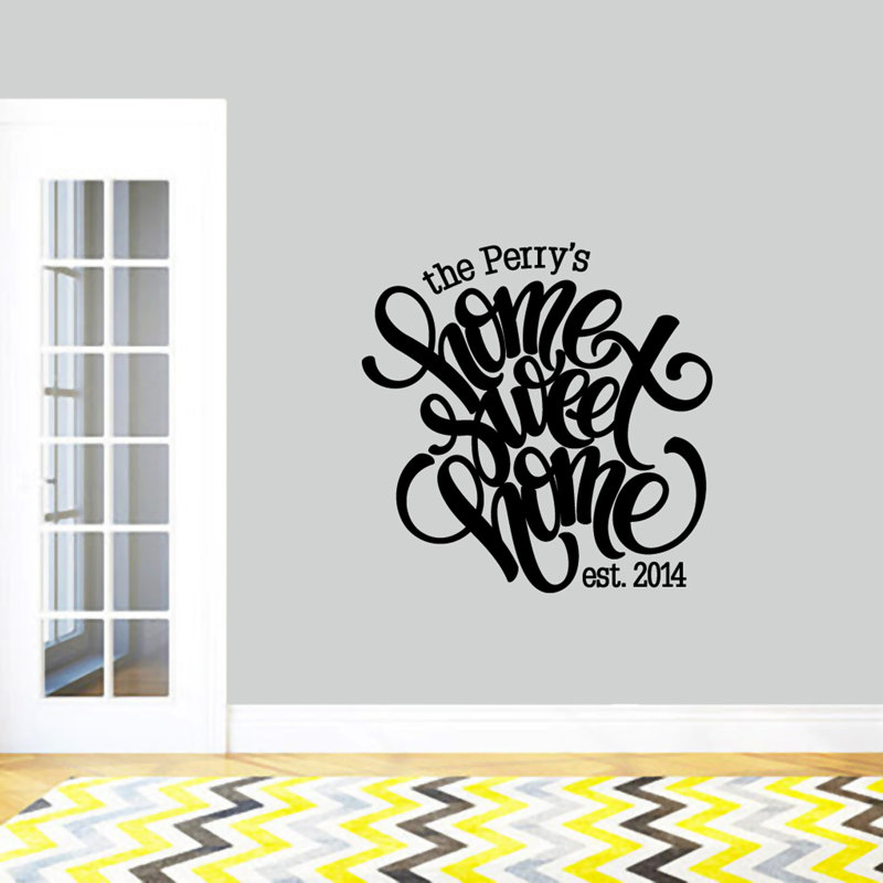 Text & Numbers Wall Decal, Yes, Black