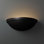 Ambiance - Rimmed Quarter Sphere Wall Sconce - Carbon Matte Black - E26