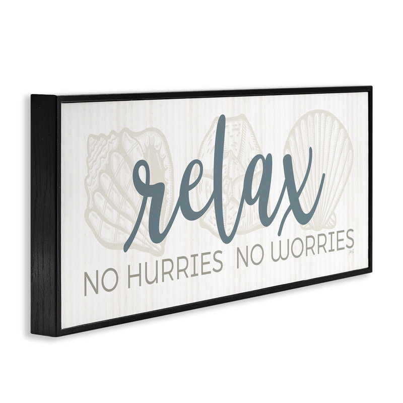«No Hurries or Worries», art de la giclée encadrée par Marla Rae, Giclée encadrée noir minuit, H 10 po x l 24 po