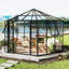 Serre hexagonale en polycarbonate de 12 x 10 x 8 pi - Structure robuste en aluminium, porte verrouillable et évent réglable pour la cour, le jardin et le patio