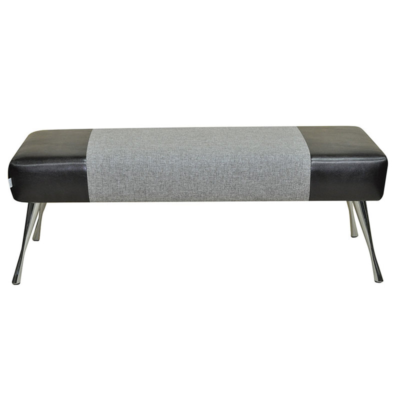 Twiggy Upholstered Bench, Brown and beige