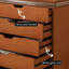 Bureau d'ordinateur avec rangement artificiel à cinq tiroirs-24249035