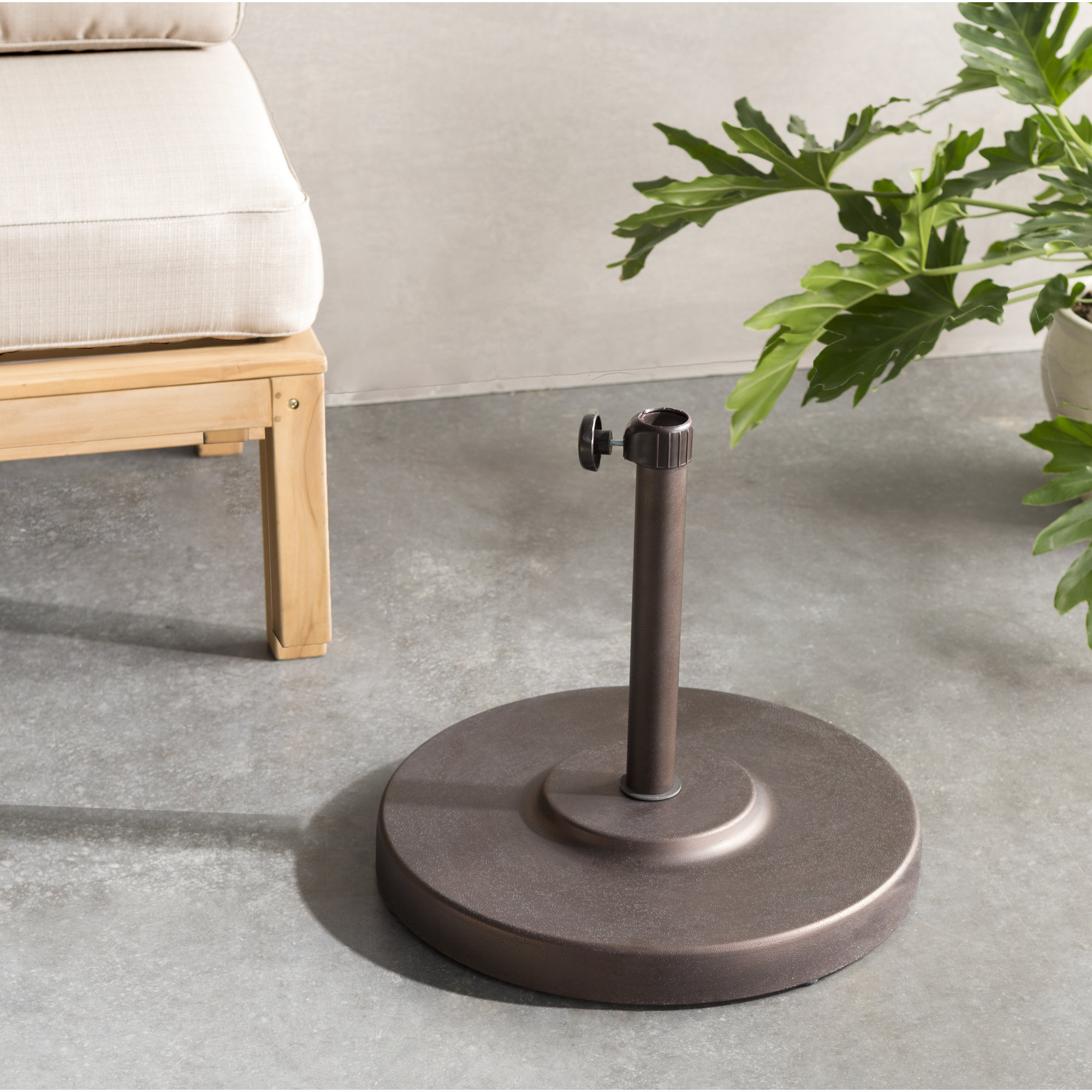 Harmonee Metal Free Standing Umbrella Base, Bronze