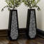 Glam Mirrored Glass Flower Vase Crushed Crystal (Set of 2)-1592107932-1592107933