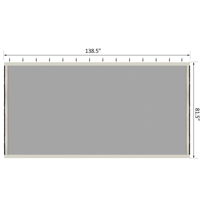 Filet de remplacement en filet de remplacement 10 pi x 13 pi Outsunny, 10 pi x 13 pi, Blanc, crème