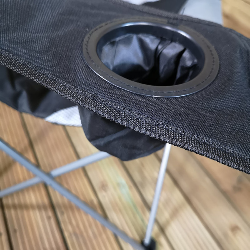 Bulkley Luxury Padded High Back Folding Outdoor / Camping / Fishing Chair, Black