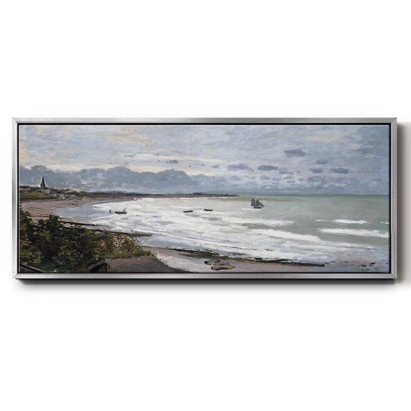 The Beach at Saint- Framed Canvas, 20" H x 50" W