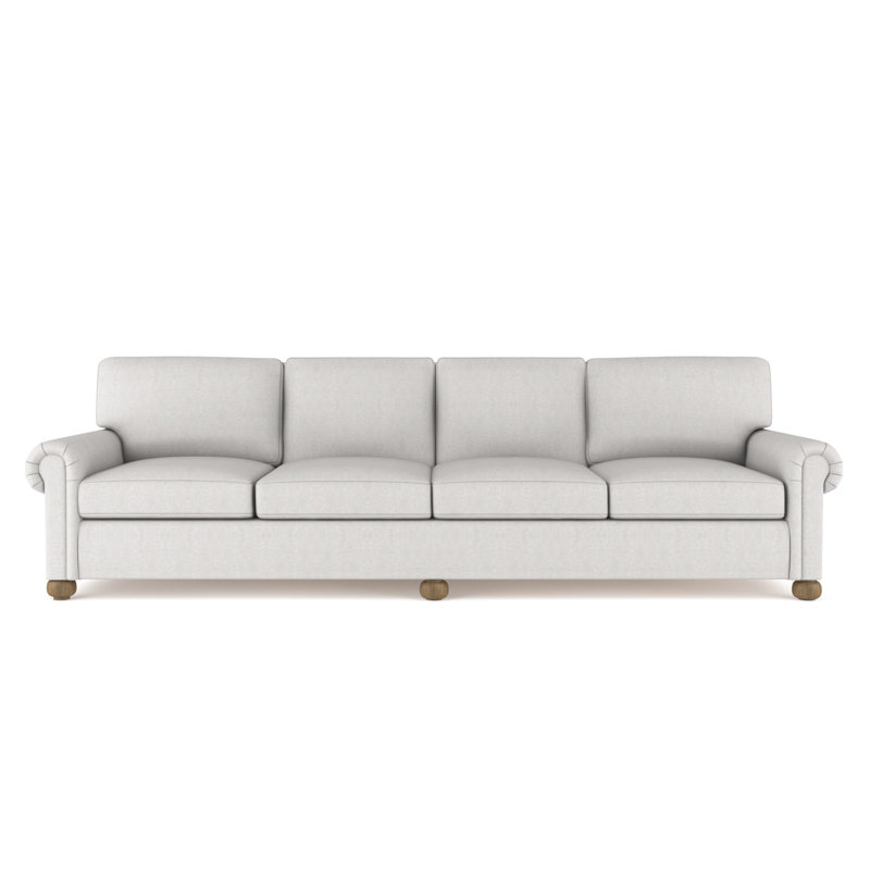 Leroy Sofa, Oyster Velvet, 36" H x 120" W x 43" D