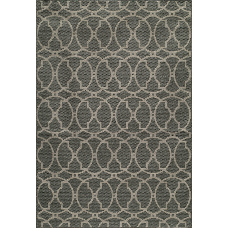 Yepez Geometric Indoor / Outdoor Rug, Rectangle 2'3" x 4'6"