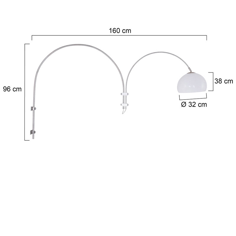 Sakamoto Plug-in Swing Arm Sconce, White