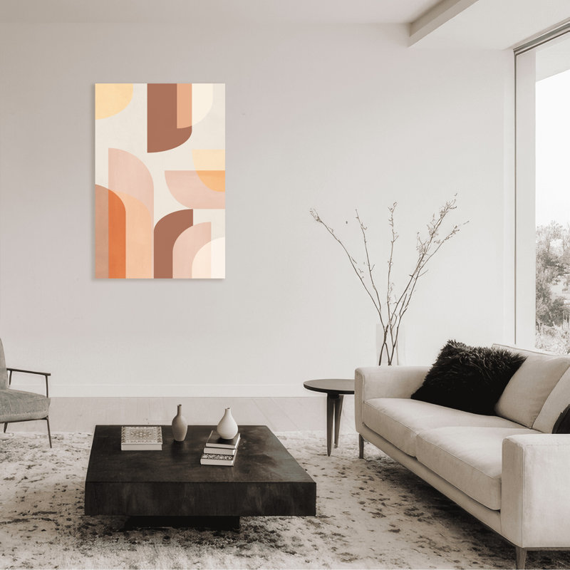 Abstract Retro Geometric by  - Picture Frame Graphic Art on Paper, 36" H x 24" W x 1.5" D, Wrapped Canvas, Does Not Apply