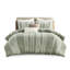 Literie 3 pièces en coton rayé pour lit King/King, avec housse de couette 100 % rayée.