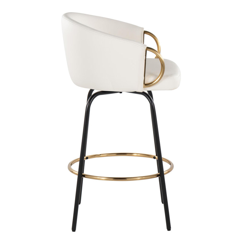 Tabouret de bar et de comptoir Laurenzio, Blanc