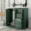 Ensemble de meuble-lavabo 30 po avec lavabo en céramique, armoire de rangement en bois massif, ensemble de meuble-lavabo autoportant avec 3 tiroirs et portes à fermeture douce-468752162
