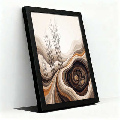 «Abstract Wavy Trees in Earth Tones», art mural sur toile