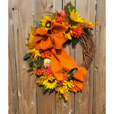 Handcrafted Faux Lighted 29'' Wreath