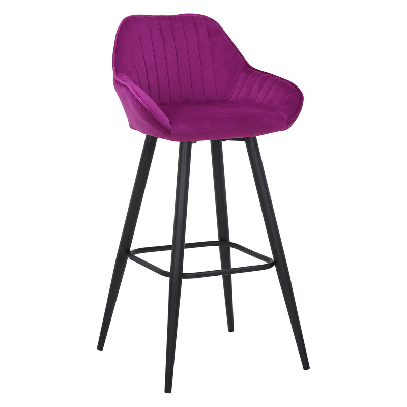 Cortright Bar Stool, Purple, 76cm 