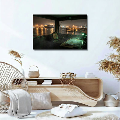 Ensemble de 1 tableau sur toile Night Harbor