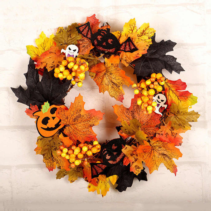 Faux Lighted Mixed Assortment 35cm Wreath