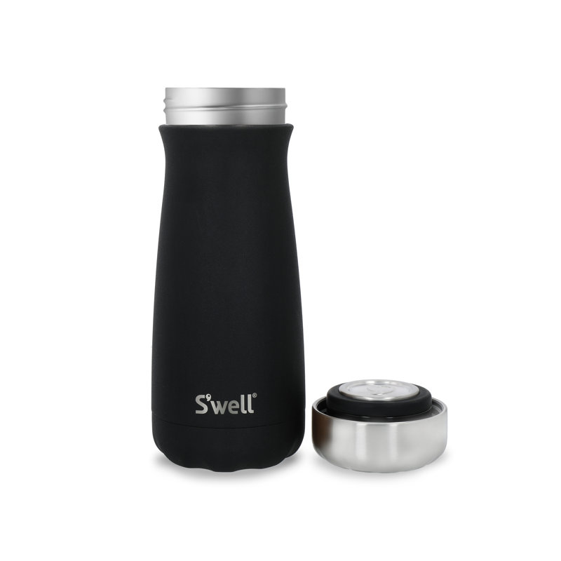 S'well 470ml Vacuum Insulated Stainless Steel Traveller, Black