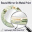 Fleurs de cerisier blanches printanières - miroir floral pour décoration murale - imprimé sur métal-1028406100