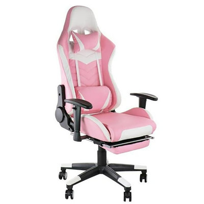 Fauteuil de jeu ergonomique avec repose-pieds, repose-tête lombaire et repose-tête Gamefitz