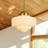 1-Light Schoolhouse Textured Drum Glass Pendant Light